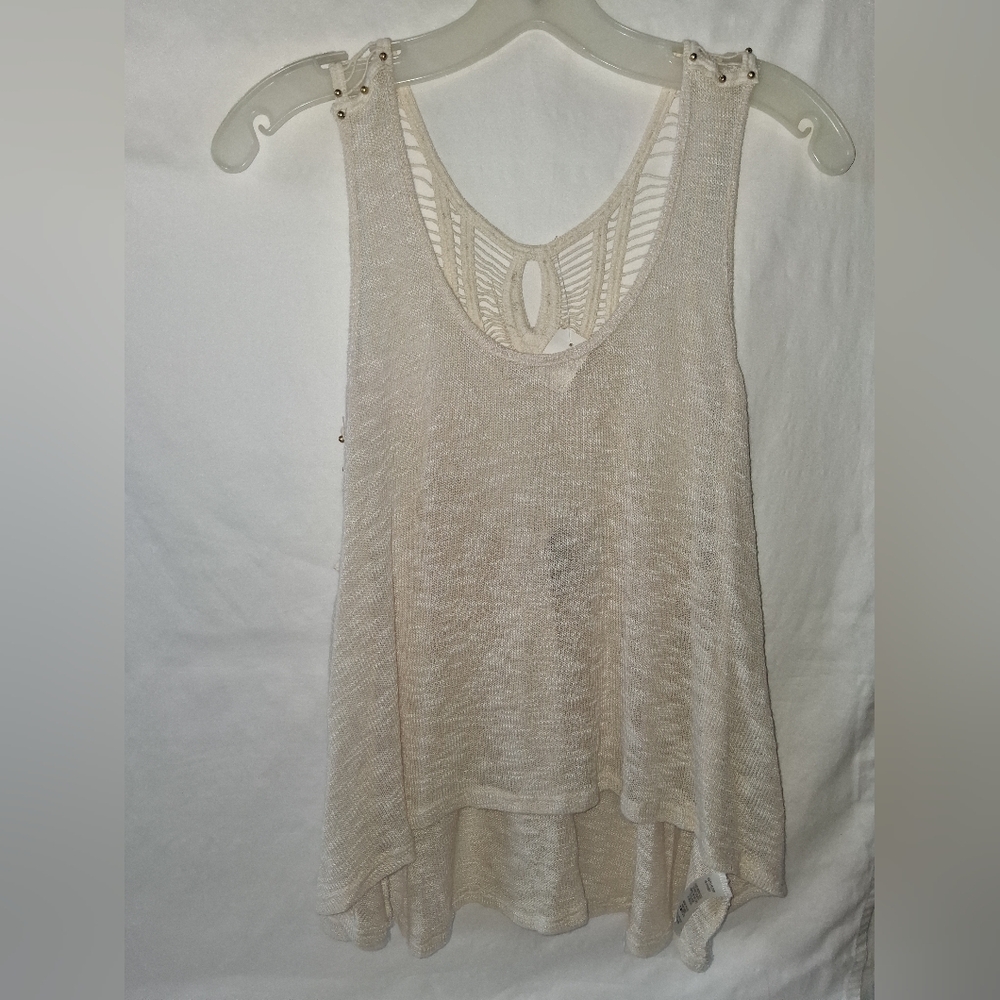 NWT Innovation USA Elegant Cream Knit Tank Top